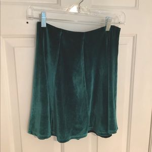 Twik Green Velvet Skirt XS